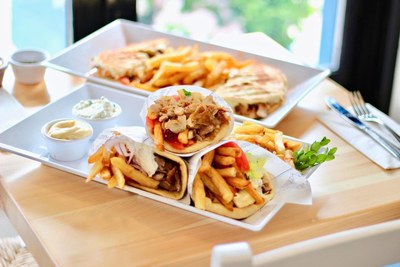 Gyro wraps and panini with fries