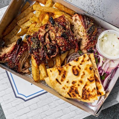 Grilled pork takeout box